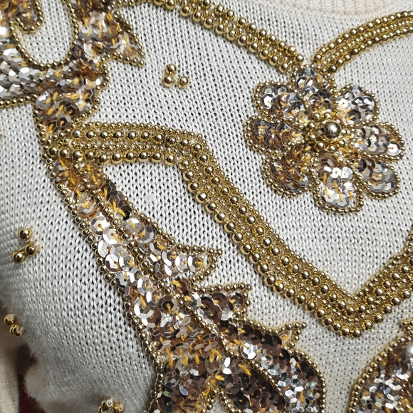 ~{Dana Scott}~ Vintage heavily embellished sweater. - Picture 5 of 6